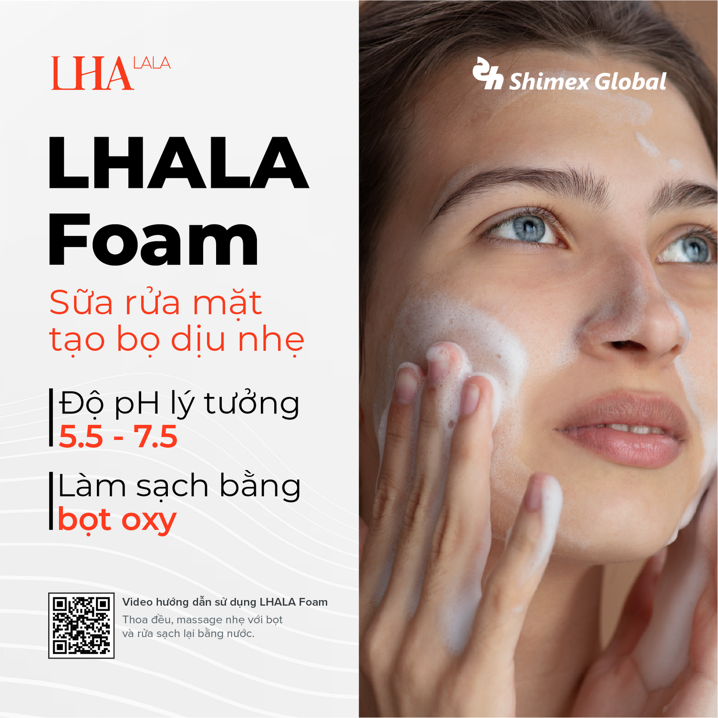 Sữa rửa mặt tạo bọt LHALA Micro O2 Bubble Foam Cleanser