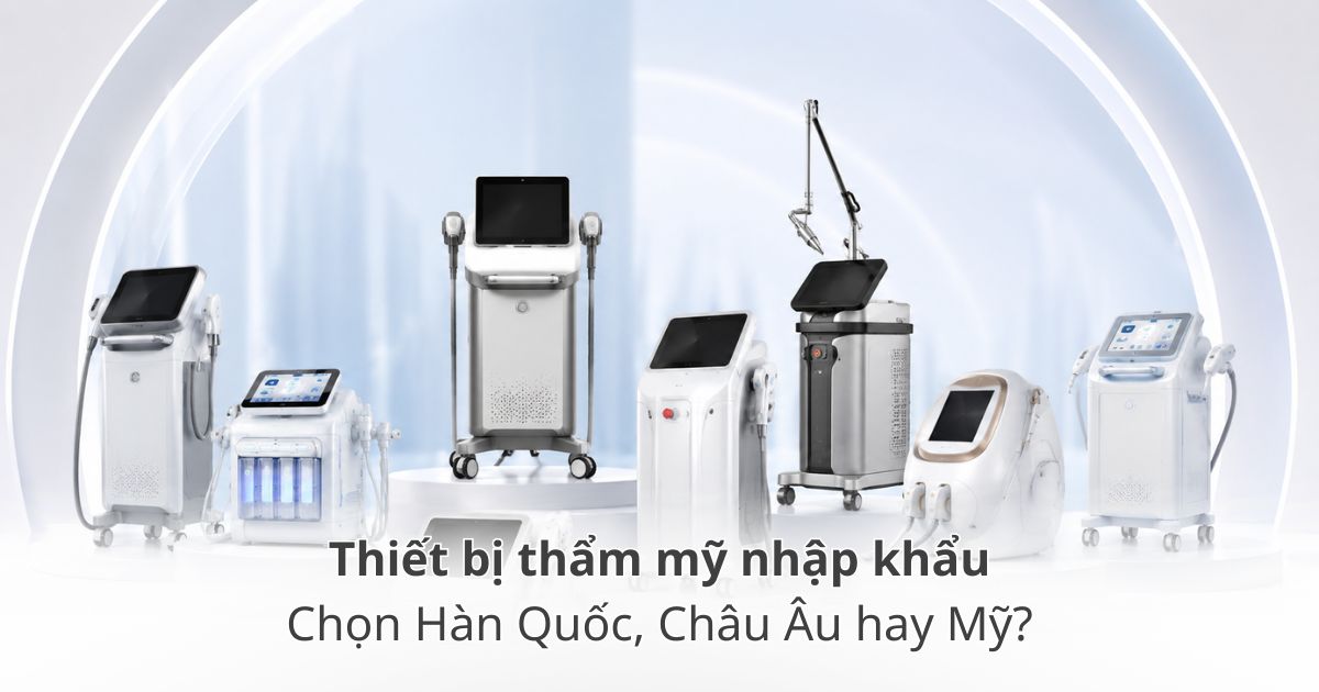 Lựa chọn thiết bị thẩm mỹ Hàn Quốc, Châu Âu hay Mỹ