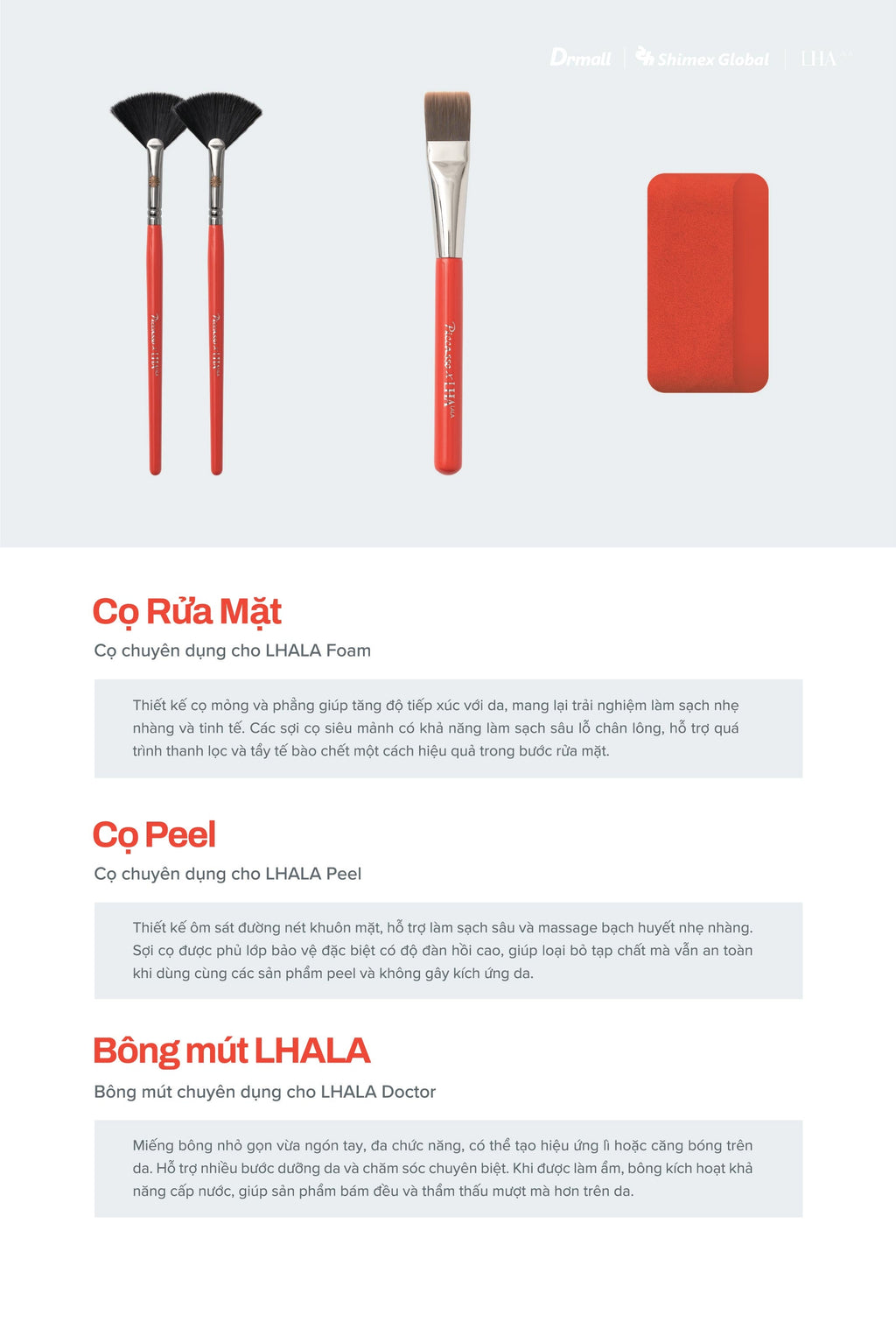 Cọ chuyên dụng peel da LHALA Peeling Brush