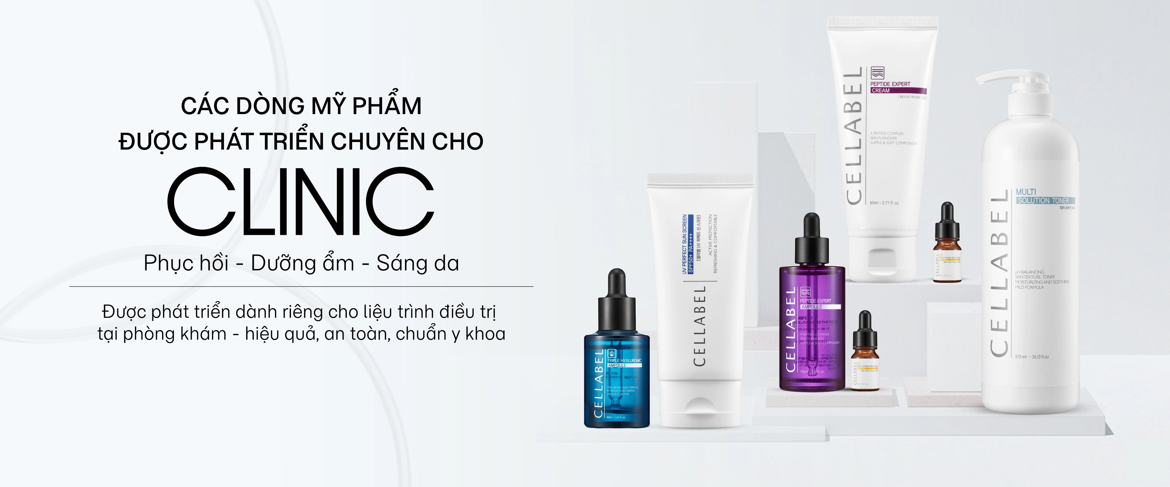 Banner dược mỹ phẩm Cellabel chính hãng cho spa và clinic tại Drmall
