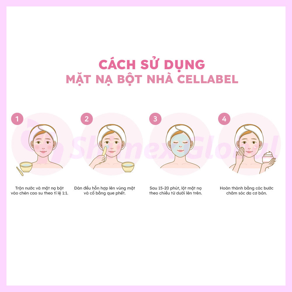 Mặt nạ bột ngăn ngừa lão hóa Cellabel Collagen Modeling Mask