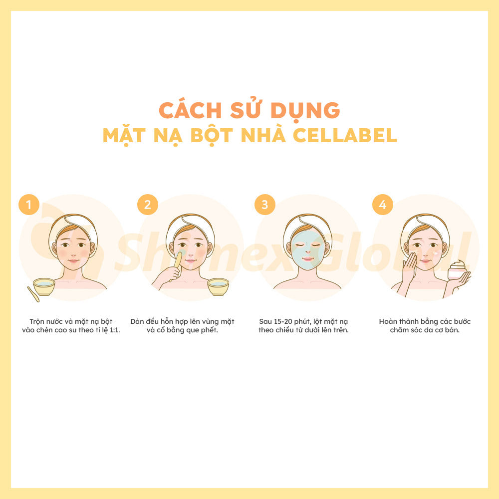 Mặt nạ bột sáng da Cellabel Vitamin Modeling Mask